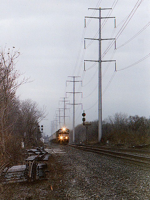 Eastbound at White on a Cloudy Evening